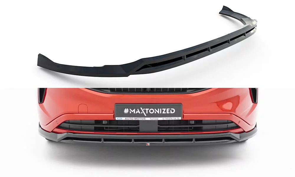 Front Ansatz V.2 Für Ford Transit Custom / Tourneo Custom Mk2 Schwarz Hochglanz