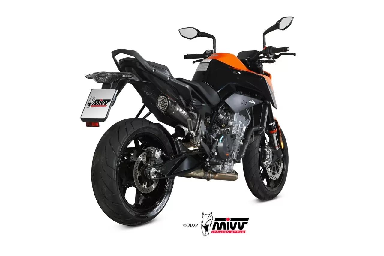 MIVV X-M5 Edelstahl Schwarz KTM 790 DUKE 18-20 - 790-890 DUKE 23-