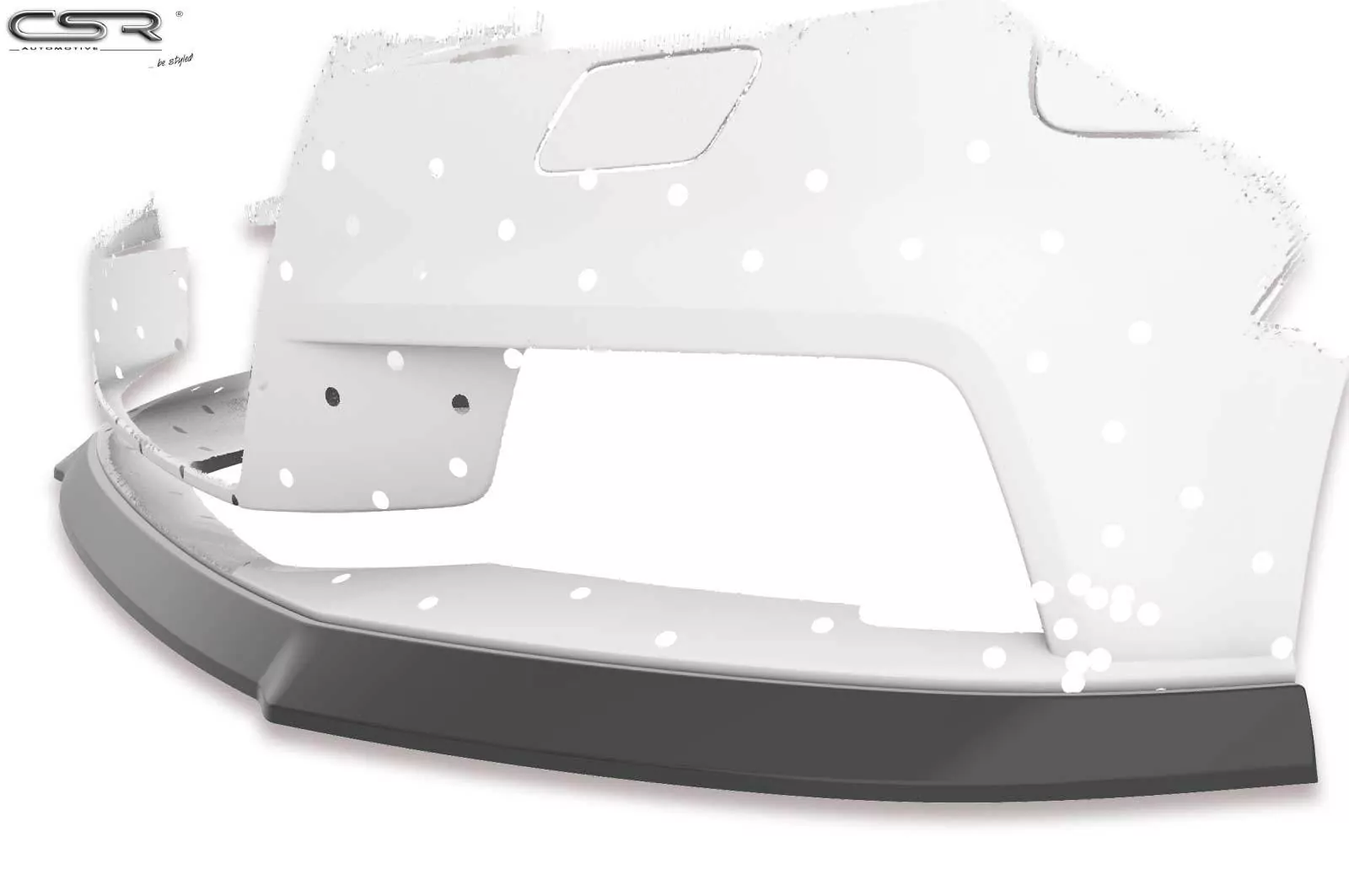 Cup-Spoilerlippe mit ABE für Audi A3 8V Lackierfreundlich (schwarz matt)