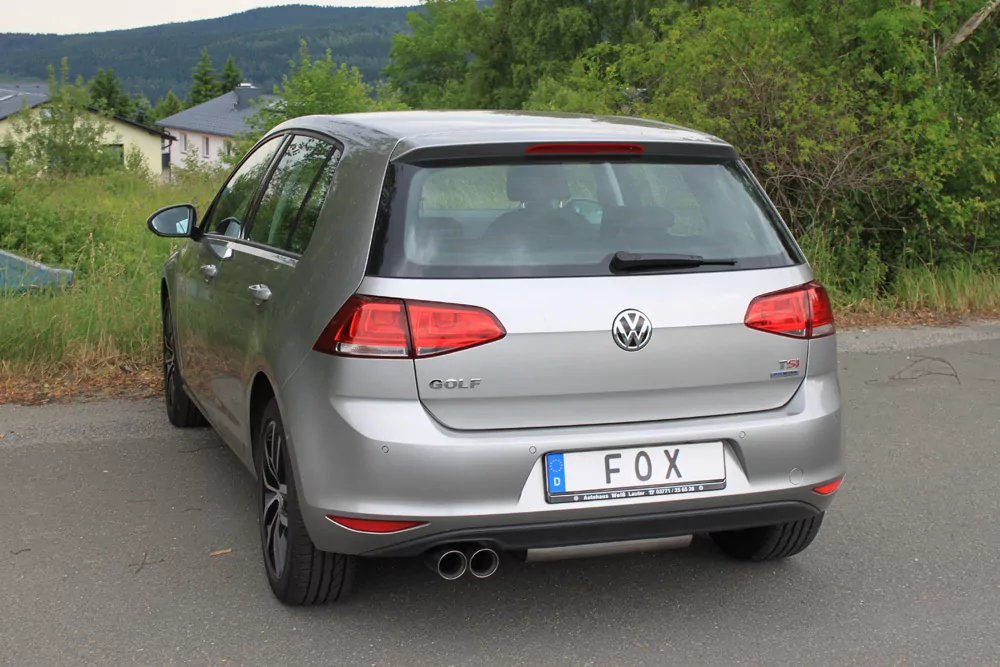 VW Golf VII - mit starrer Hinterachse  Endschalldämpfer einseitig - 2x80 Typ 25