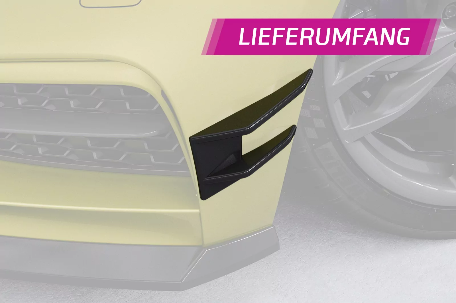 Performance Flaps für BMW 2er F22 / F23 (M-Paket, M2) FP027 Schwarz Strukturiert