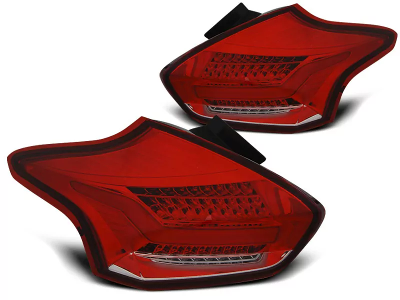 Ford Focus 3 15-18 Hatchback Red White Seq Led 