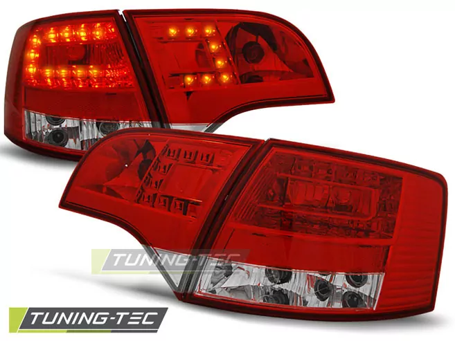 Led Tail Lights Red White Fits Audi A4 B7 11.04-03.08 Avant