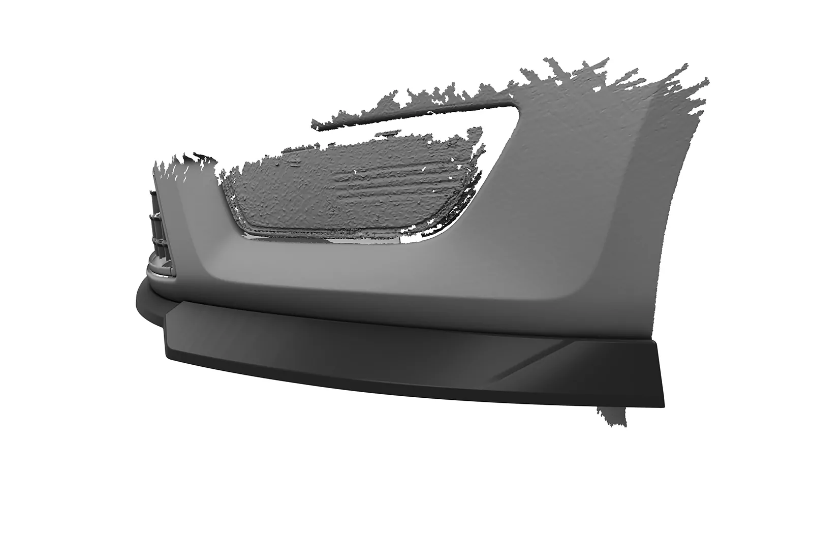 Cup-Spoilerlippe mit ABE für Ford Mondeo MK4 (BA7) CSL844 Schwarz Strukturiert