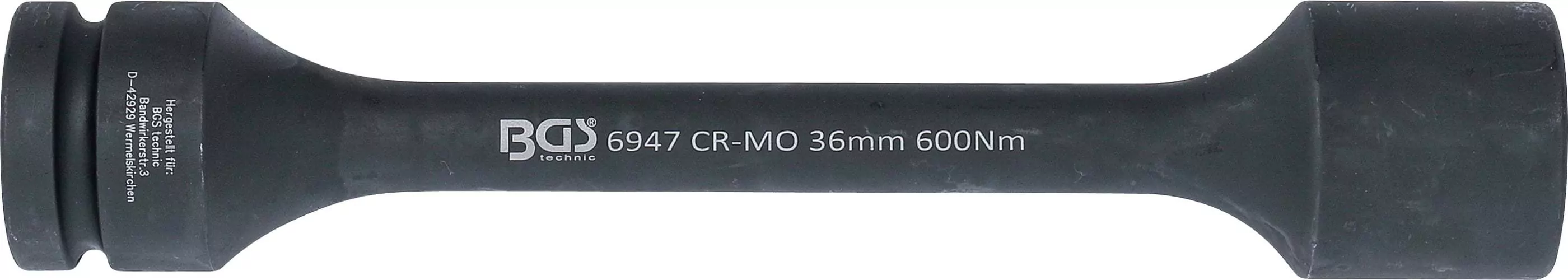 Torsions-Kraft-Steckschlüssel-Einsatz Sechskant | Antrieb Innenvierkant 25 mm (1") | SW 36 mm | 600 Nm