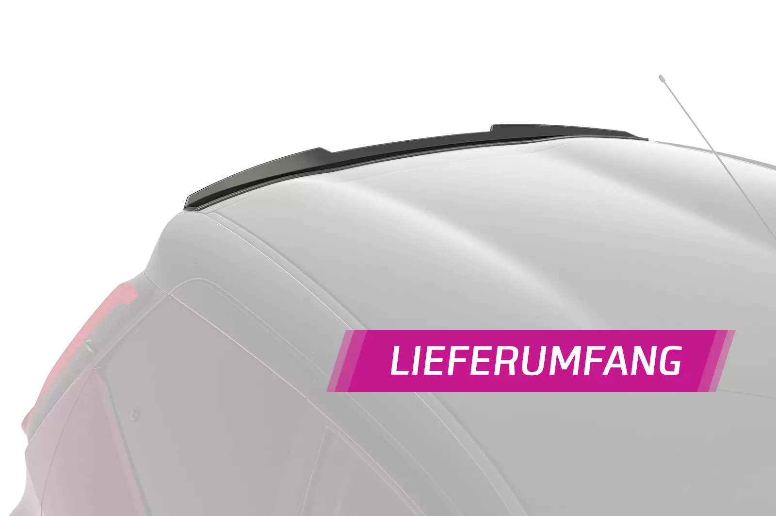 Heckflügel mit ABE für Toyota Aygo 2 HF853 Schwarz Strukturiert