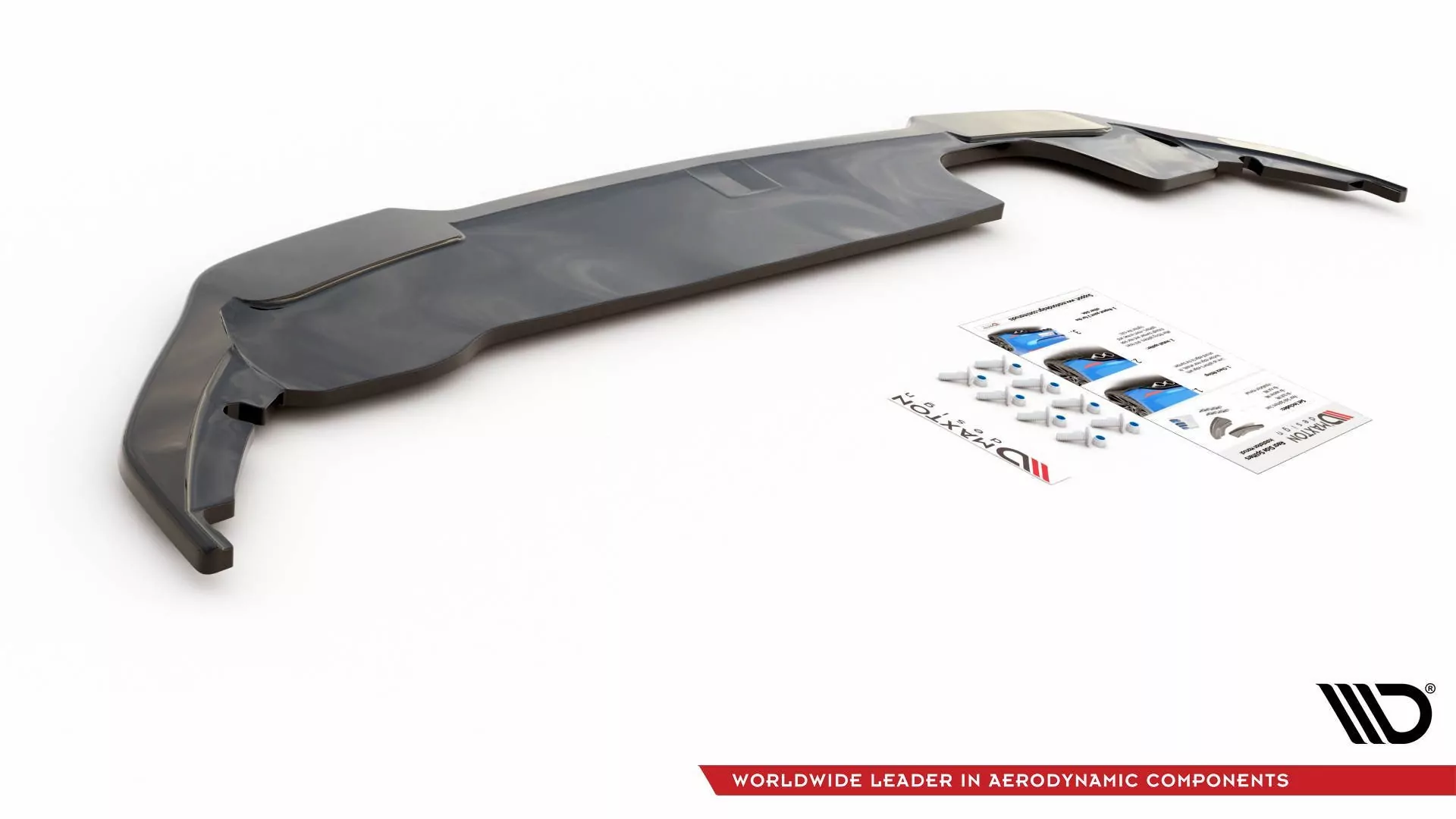 Mittlerer Diffusor Heck Ansatz Für Peugeot 308 GT Mk2 Facelift Schwarz Hochglanz