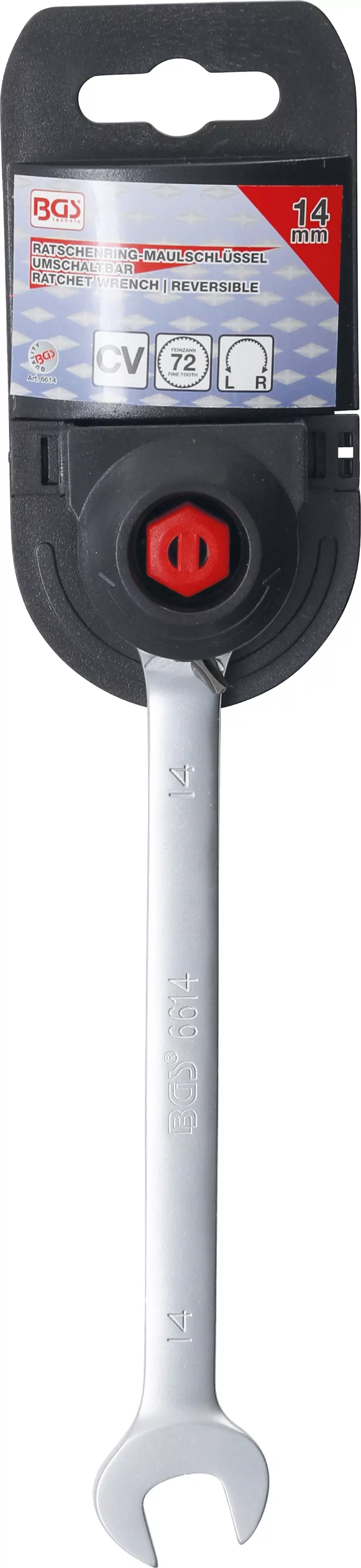 Ratschenring-Maulschlüssel | umschaltbar | SW 14 mm
