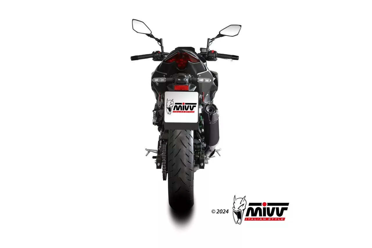 MIVV AK-1 Edelstahl Schwarz KAWASAKI Z 500-E 24-