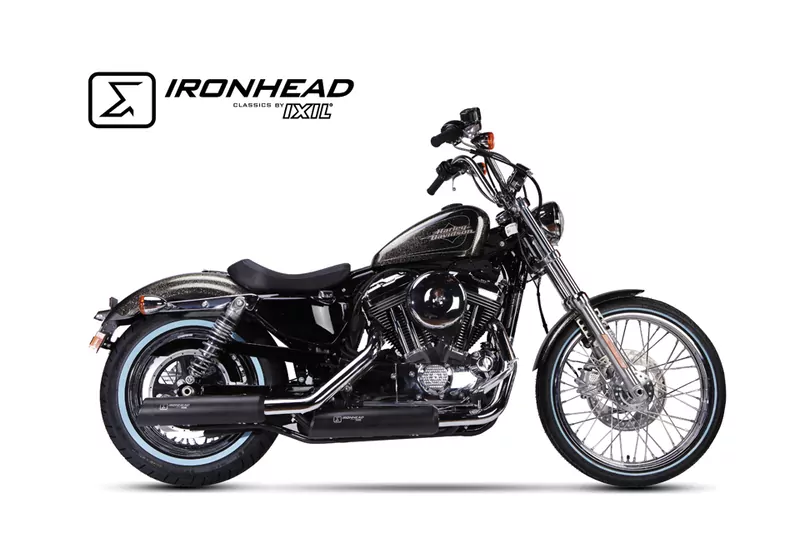 IRONHEAD Komplettanlage HARLEY-DAVIDSON Sportster XL 883/1200, 14-16 E-geprüft
