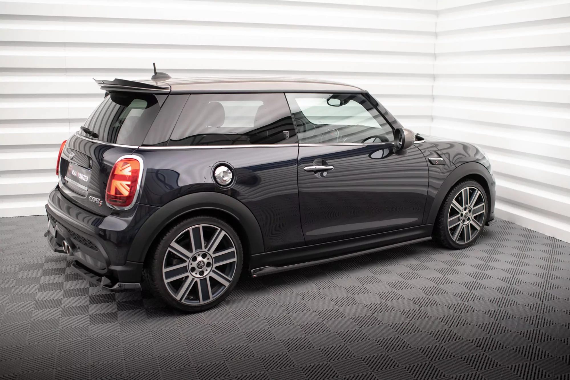 Seitenschweller Ansatz Für Mini Cooper S F56 Facelift Schwarz Hochglanz
