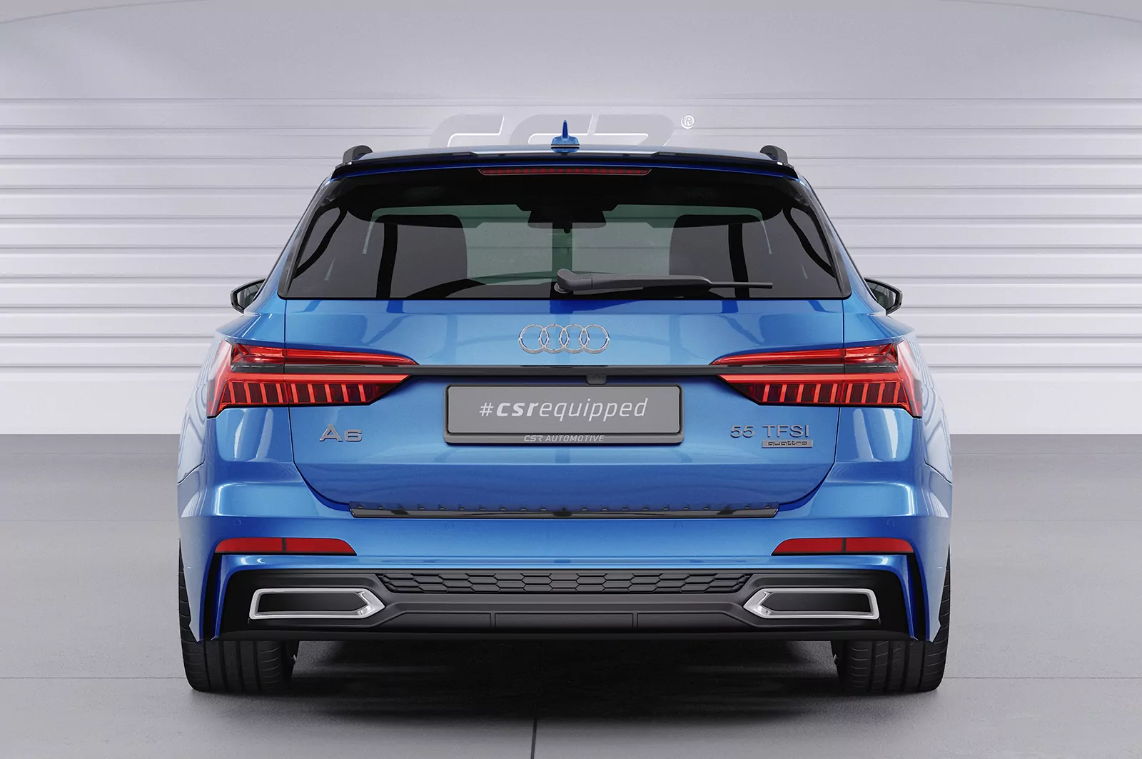 Heckflügel mit ABE für Audi A6 C8 (Typ 4K/F2) Avant HF664 Schwarz Strukturiert