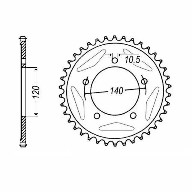 EK-Chain Kettensatz 525DEX für Triumph 600 Speed Four Modelljahr 2003-2005