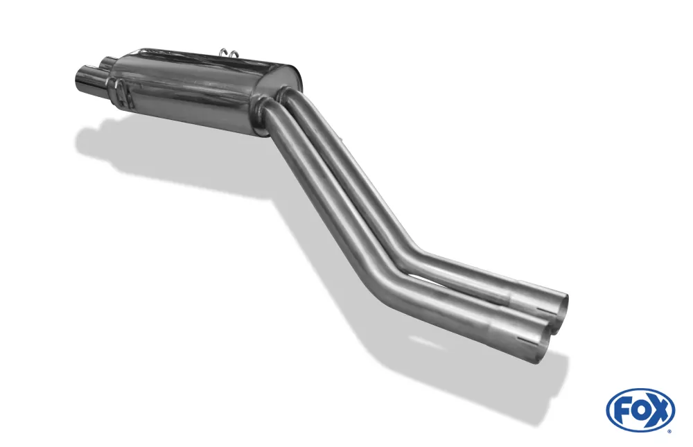 BMW E32 730i/ 740i/ 740iL/ 750i/ 750iL  Endschalldämpfer Ø2x63,5mm inkl. Montagematerial - 2x76 Typ 10