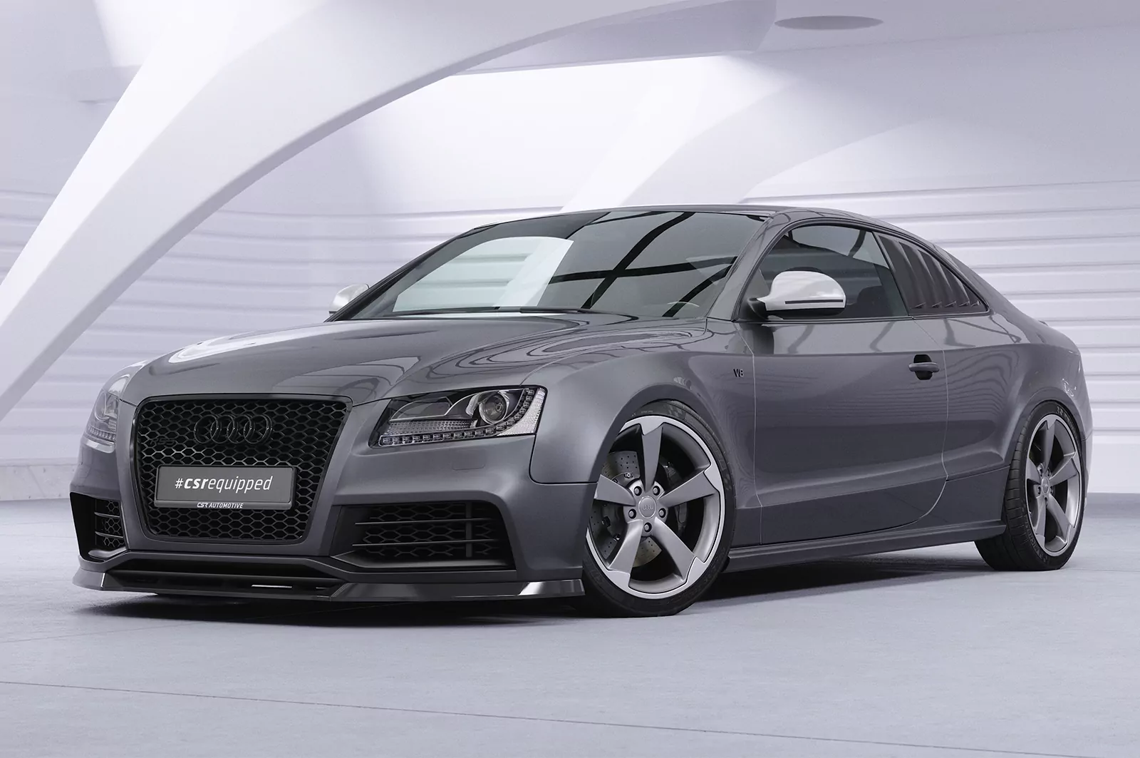 Seitenscheibenblenden für Audi A5 / S5 / RS5 (8T) Coupe SSB019 Schwarz Strukturiert