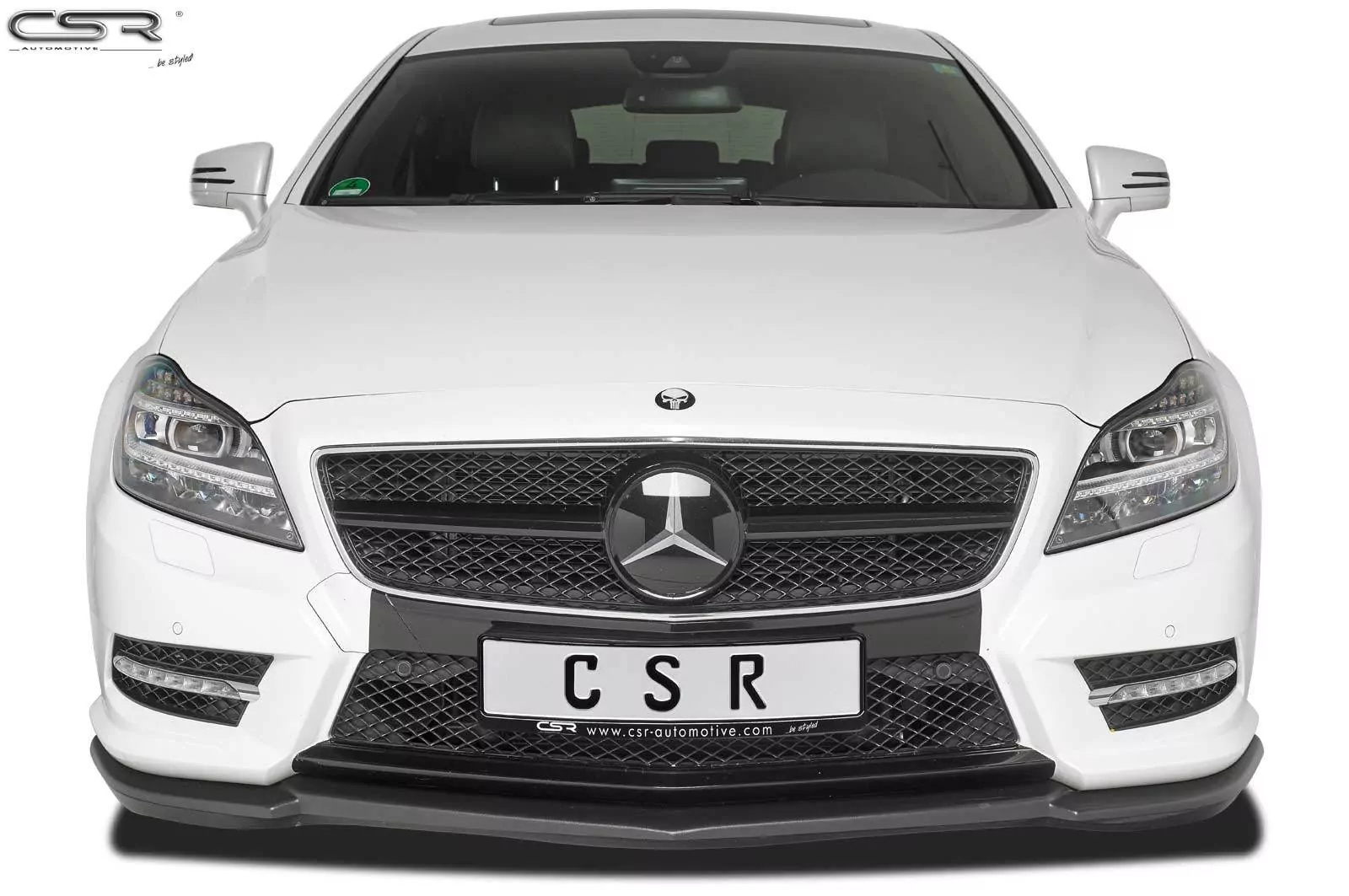 Cup-Spoilerlippe mit ABE für Mercedes Benz CLS C218 / X218 AMG-Line CSL416-M Carbon Look (matt)