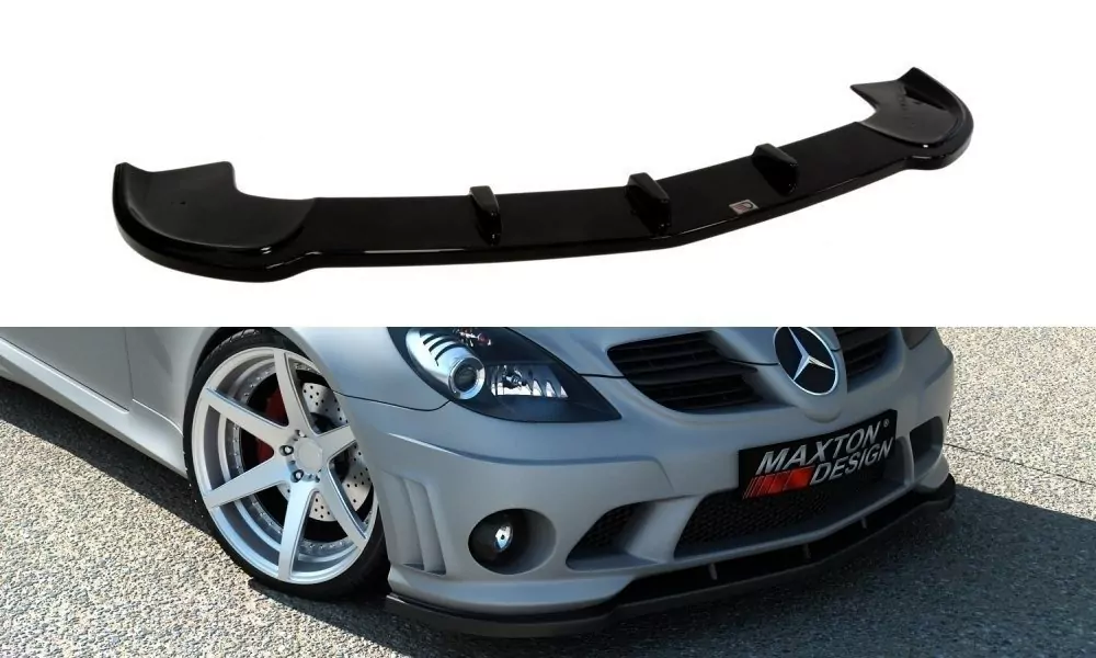 Front Ansatz Passend Für Passend Für MERCEDES SLK R171 (FÜR ME-SLK-R171-AMG204-F1) Schwarz Hochglanz Schwarz Hochglanz