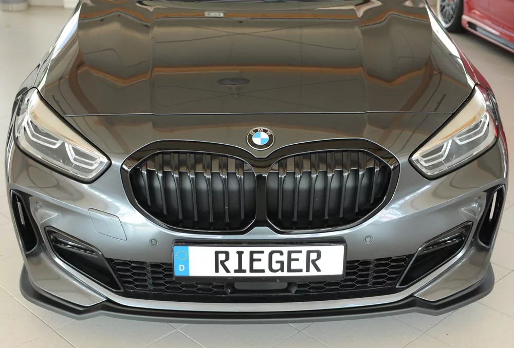 Rieger Spoilerschwert matt schwarz für BMW 1er F40  (F1H) Schrägheck / 4-tür. 07.19-