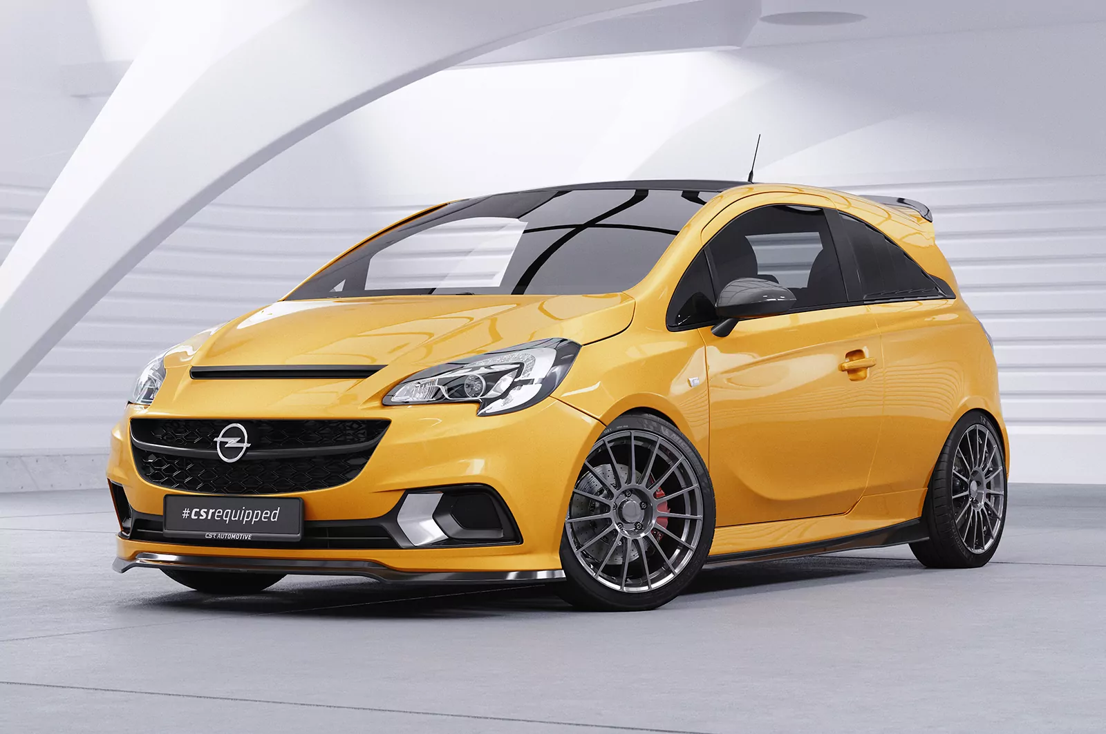 Cup-Spoilerlippe mit ABE für Opel Corsa E OPC / GSi CSL554 Schwarz Strukturiert
