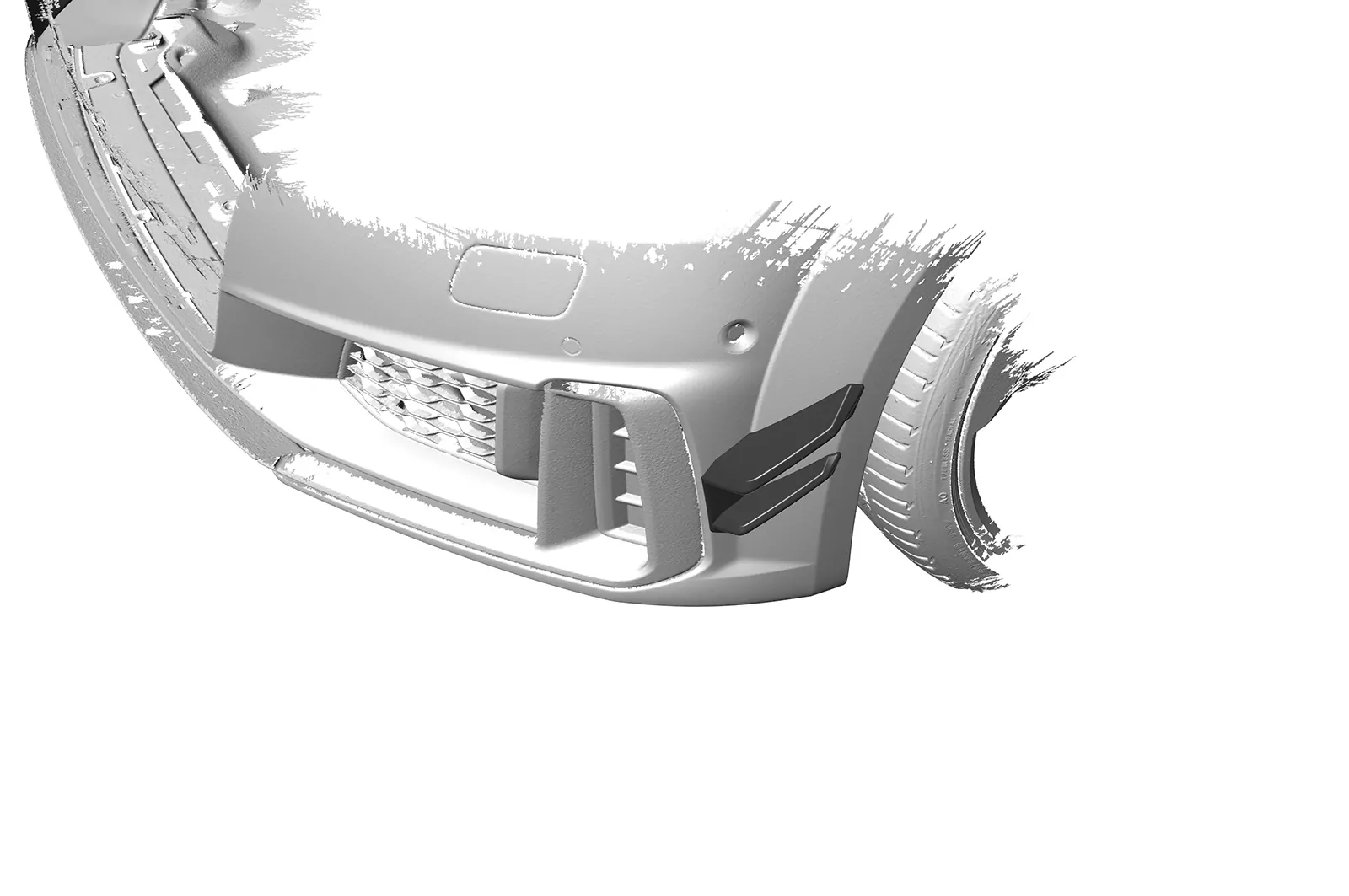 Performance Flaps für Audi TT (FV/8S) S-Line und TTS FP028 Schwarz Strukturiert