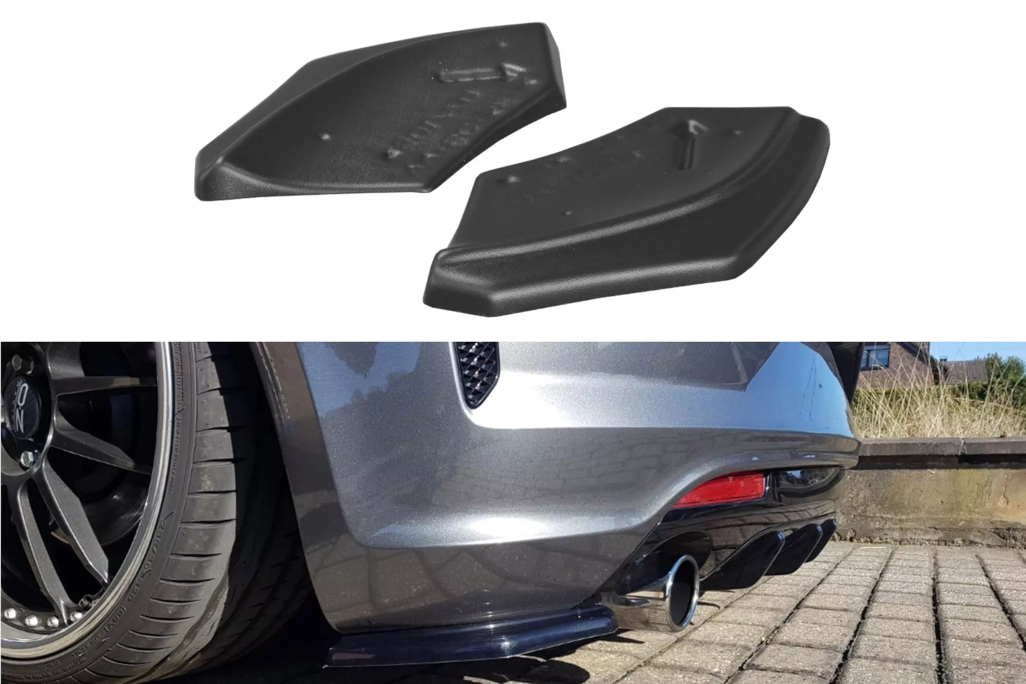 Heck Ansatz Flaps Diffusor Passend Für Diffusor Passend Für VW SCIROCCO MK.3 R FL Schwarz Hochglanz Schwarz Hochglanz