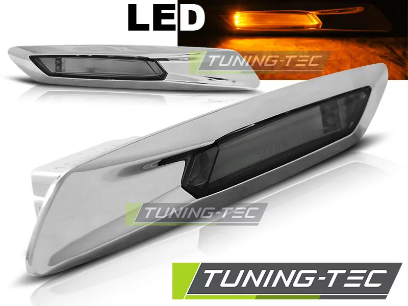 Side Direction Silver Smoke Fits Bmw F10/f11 10-13