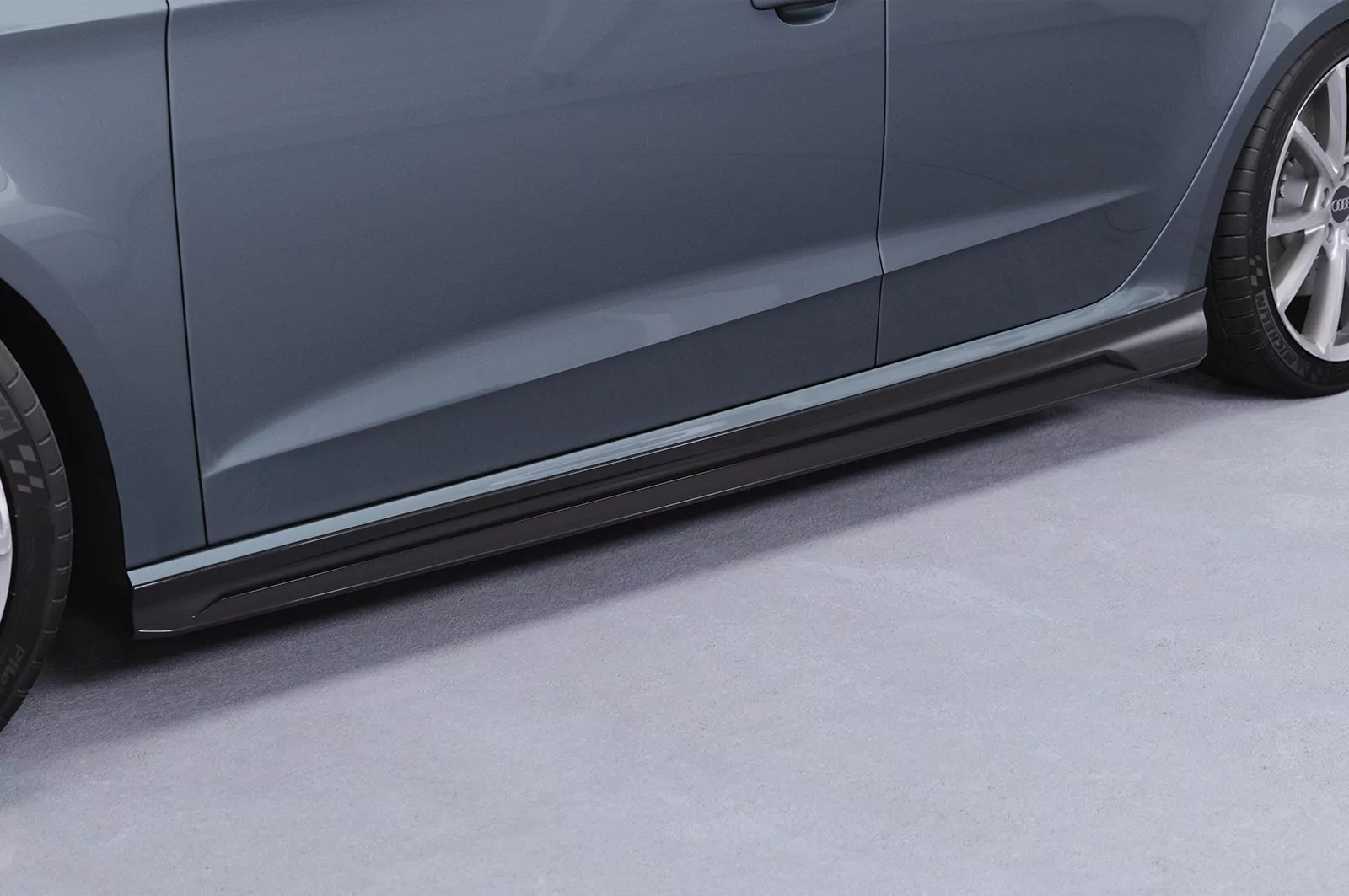 Seitenschweller für Audi A3 8V Sportback (kein S / S-Line) SS593 Schwarz Strukturiert