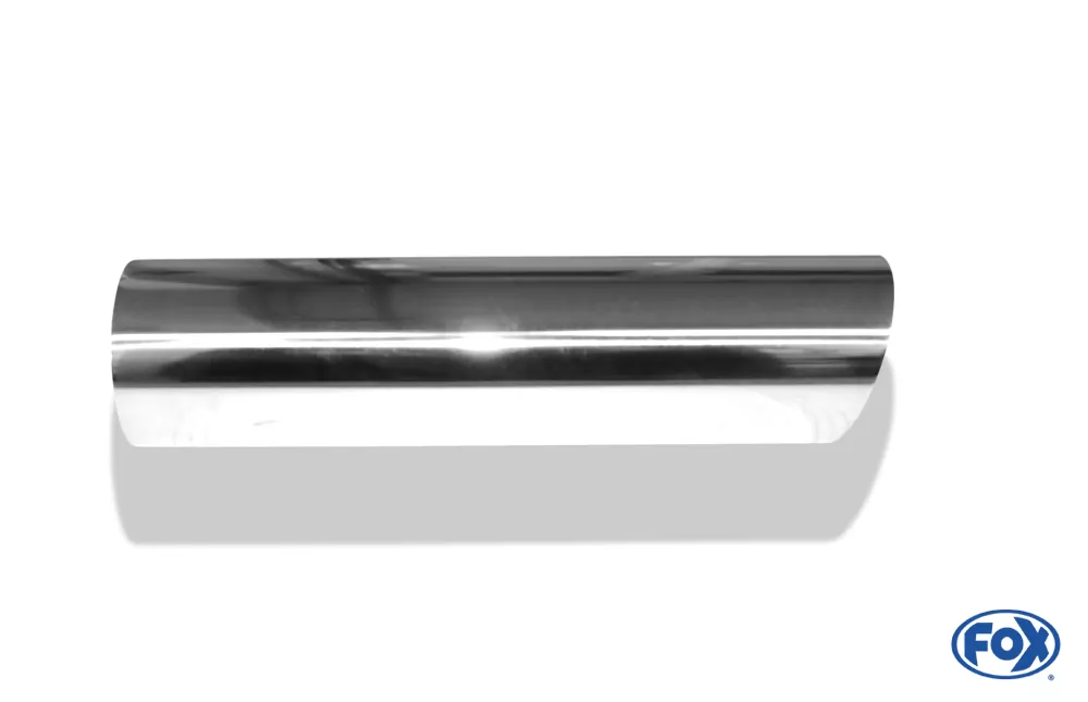 Anschweißendrohr Typ 14  Ø 76 mm / Länge: 300 mm  - rund / uneingerollt / 15° abgeschrägt / ohne Absorber