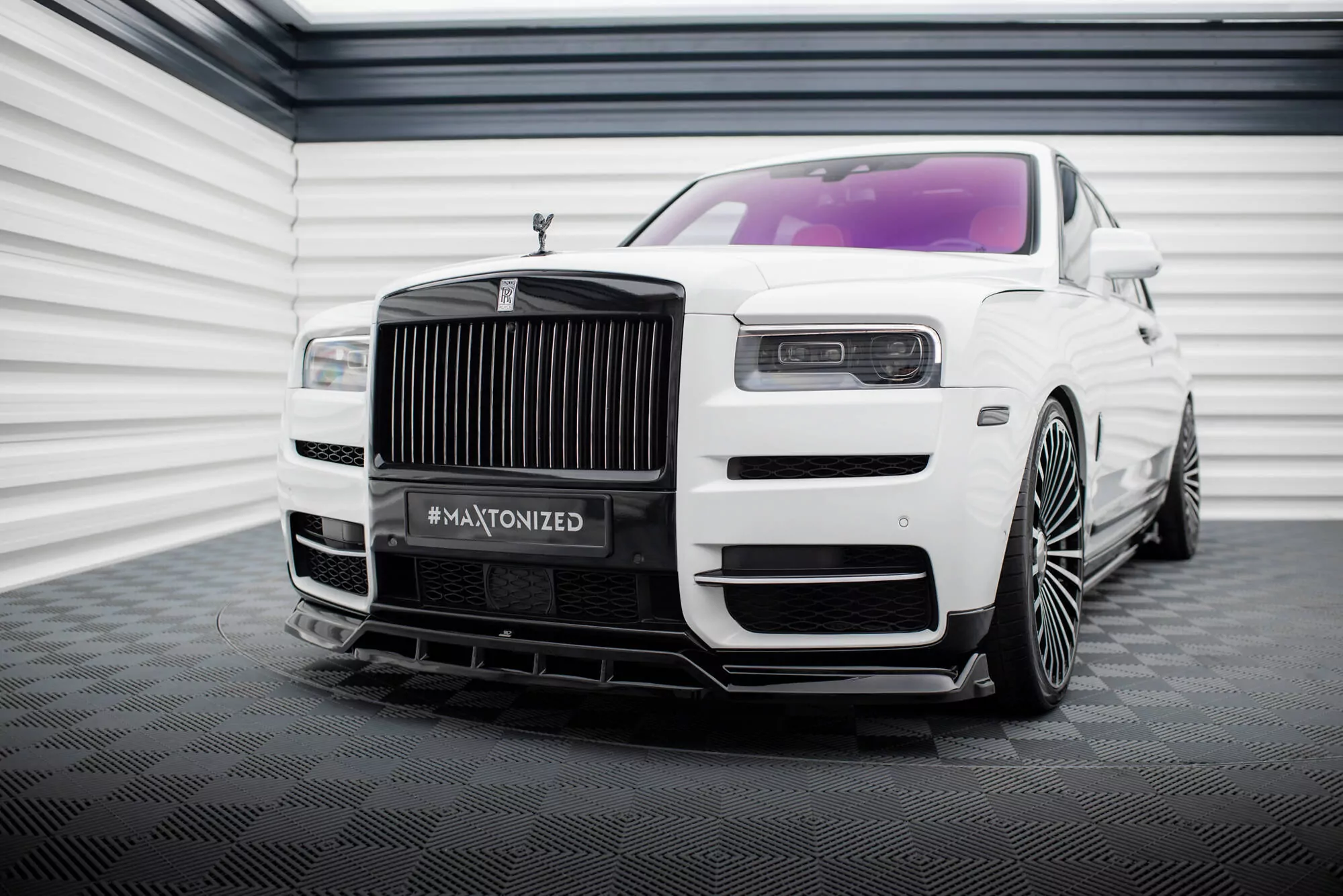 Front Ansatz Für Rolls Royce Cullinan Schwarz Hochglanz