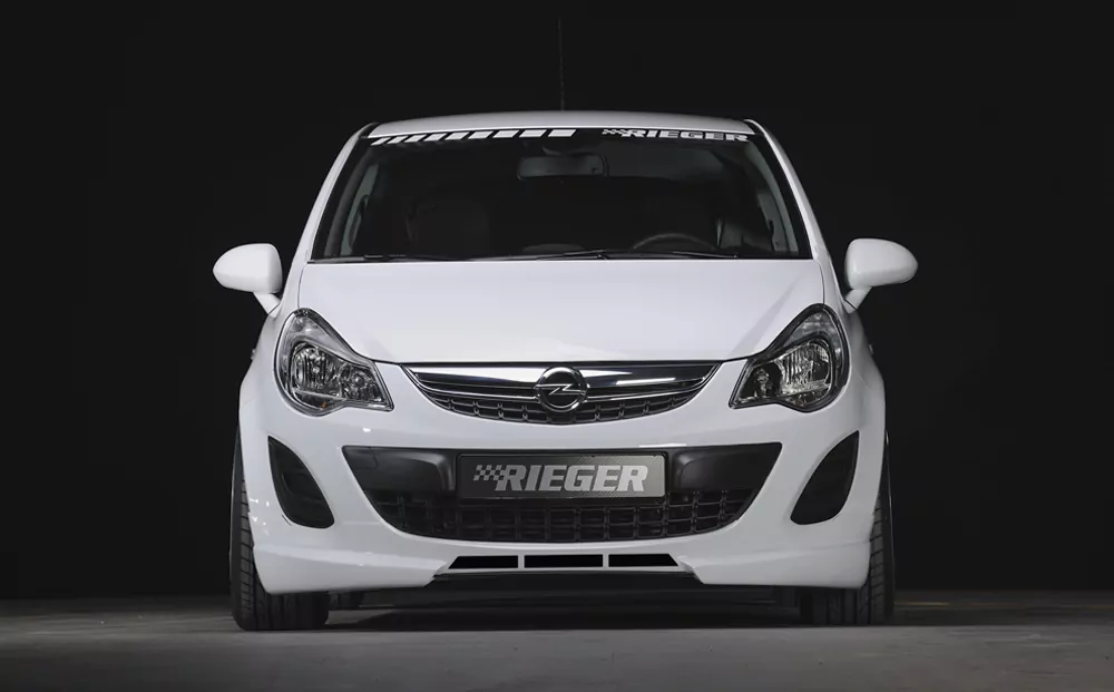 Rieger Spoilerlippe für Opel Corsa D - 5-tür. 01.11- (ab Facelift) carbon optik