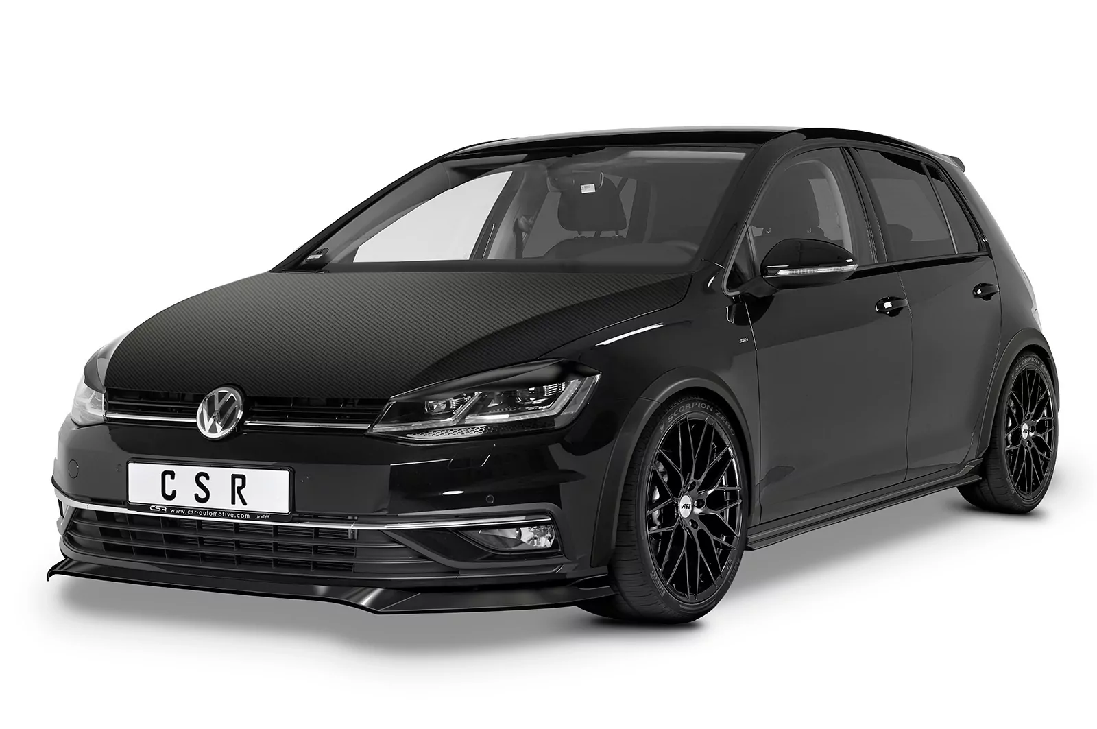 Scheinwerferblenden Glossy für VW Golf 7 Facelift Glossy (schwarz hochglanz)