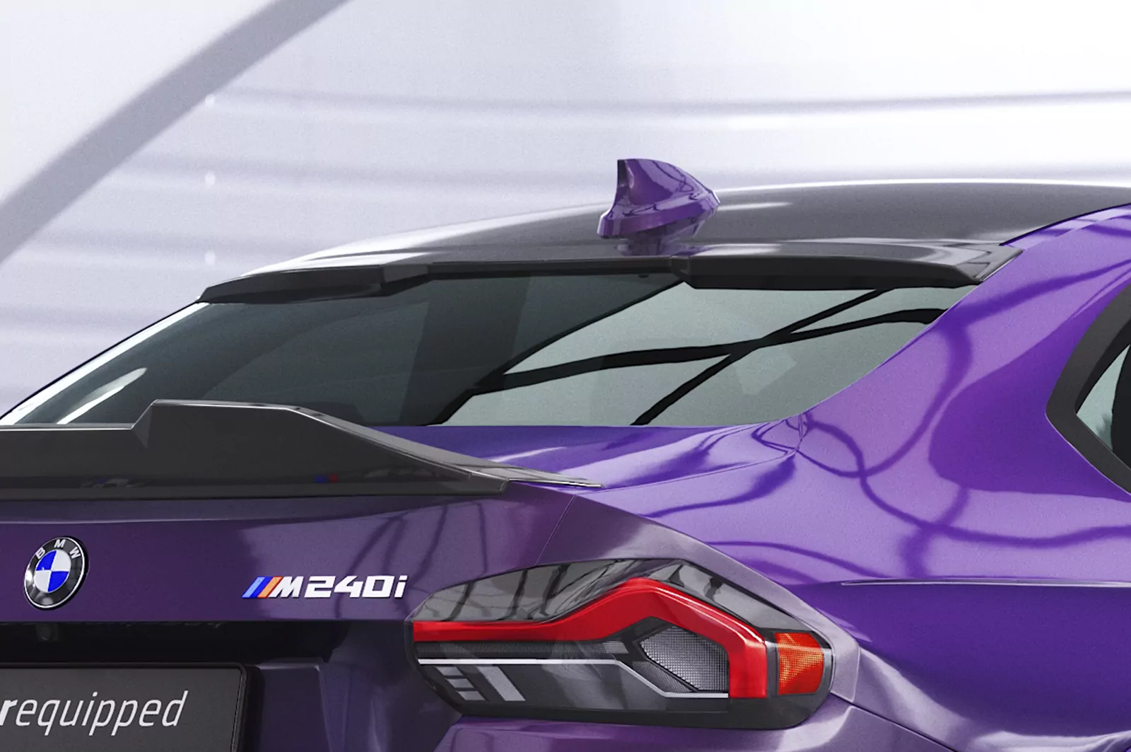 Heckscheibenblende für BMW 2er G42 / G87 Coupe HSB097 Schwarz Strukturiert