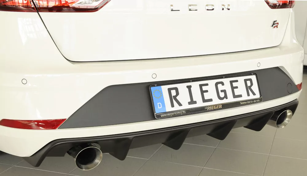 Rieger Heckeinsatz für Seat Leon FR (5F) - 5-tür. (ST/Kombi) 01.17- (ab Facelift) carbon optik