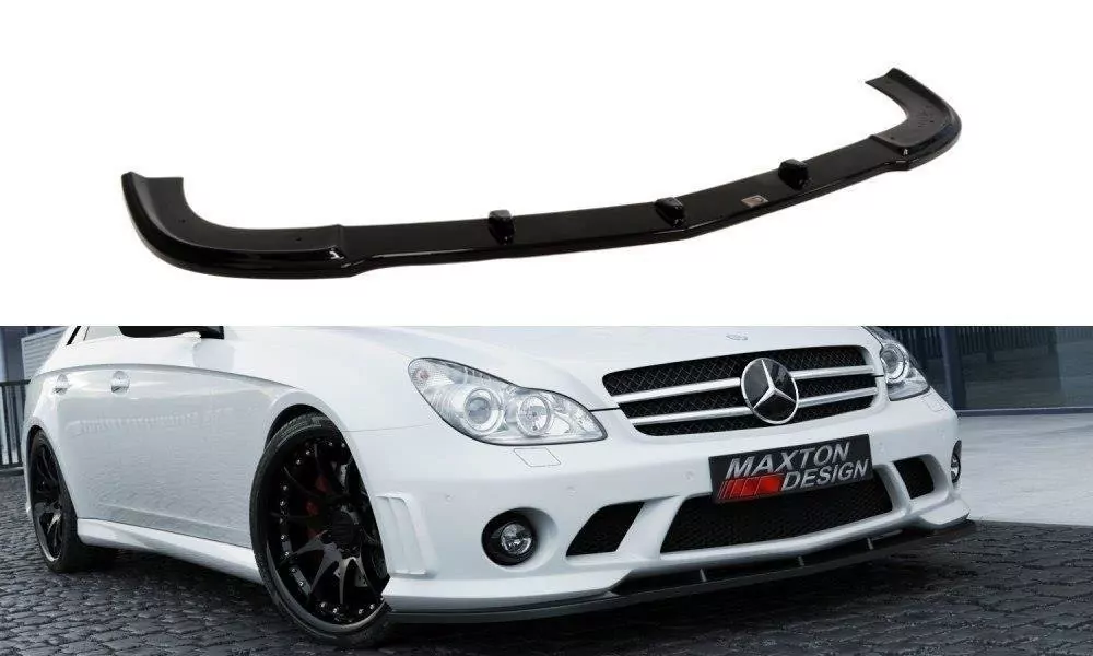 Front Ansatz Passend Für Passend Für MERCEDES C-KLASSE C219 - W204 AMG LOOK Schwarz Hochglanz Schwarz Hochglanz