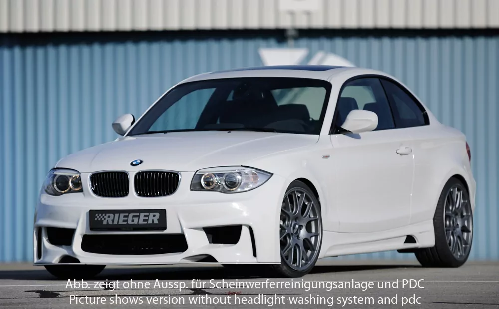 Rieger Spoilerstoßstange für BMW 1er E82, E88  (182 / 1C) | Cabrio 10.07- für flache Version der SWRA