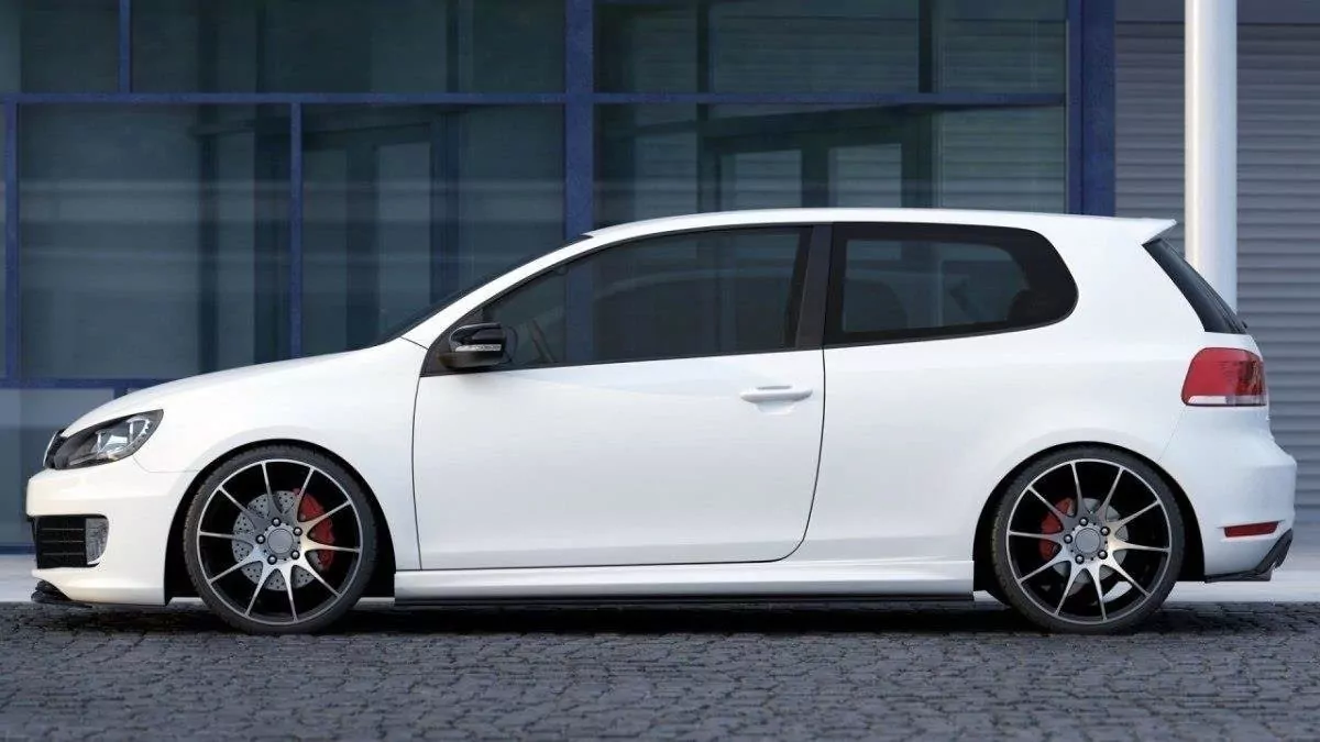 Seitenschweller Ansatz Passend Für Passend Für VW GOLF 6 GTI 35TH / R20 Schwarz Hochglanz Schwarz Hochglanz