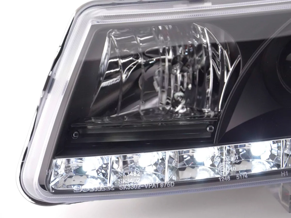 Scheinwerfer Set Daylight LED Tagfahrlicht VW Passat Typ 3B Bj. 97-00 schwarz