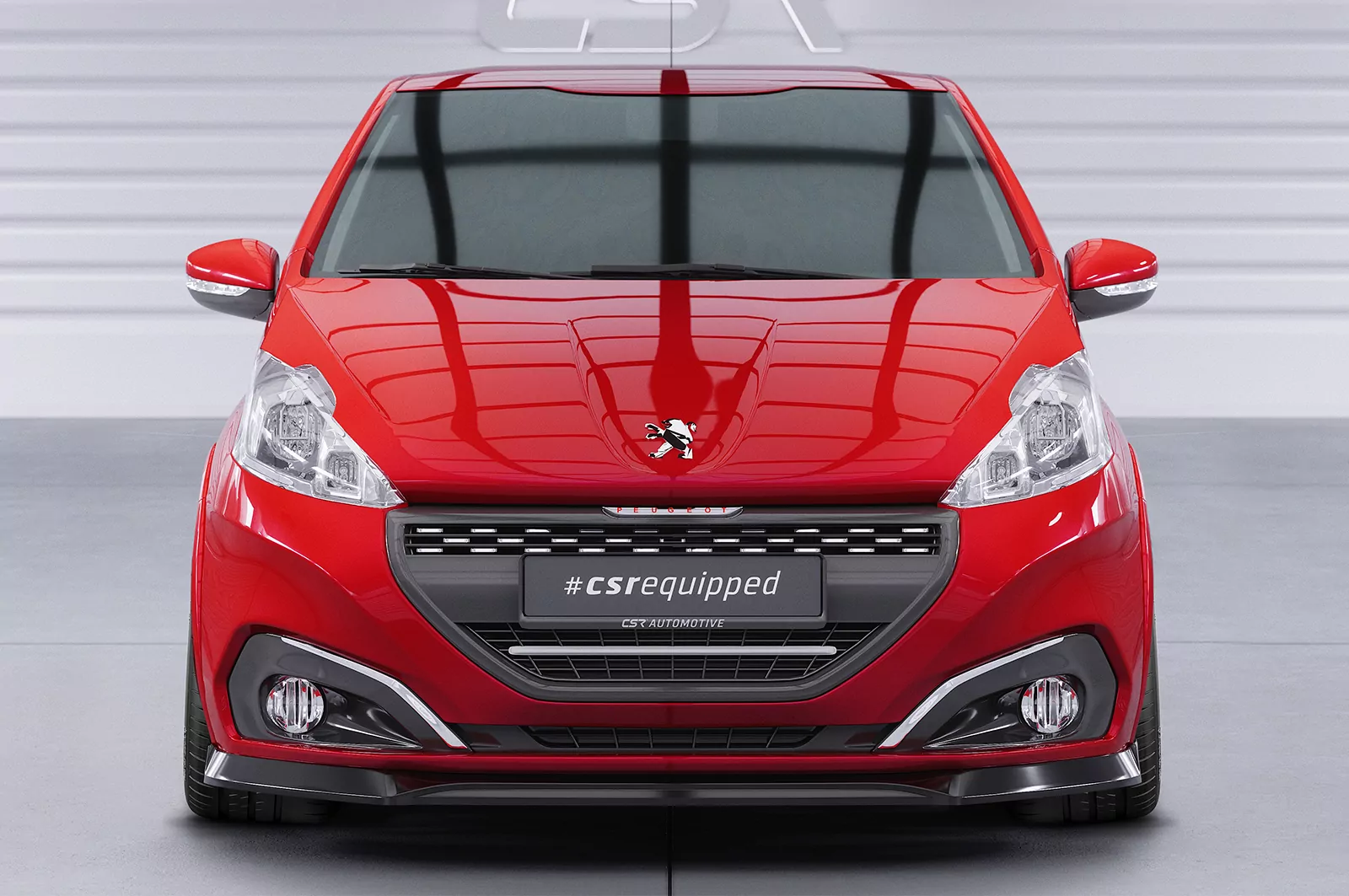 Cup-Spoilerlippe mit ABE für Peugeot 208 GTi CSL694 Schwarz Strukturiert