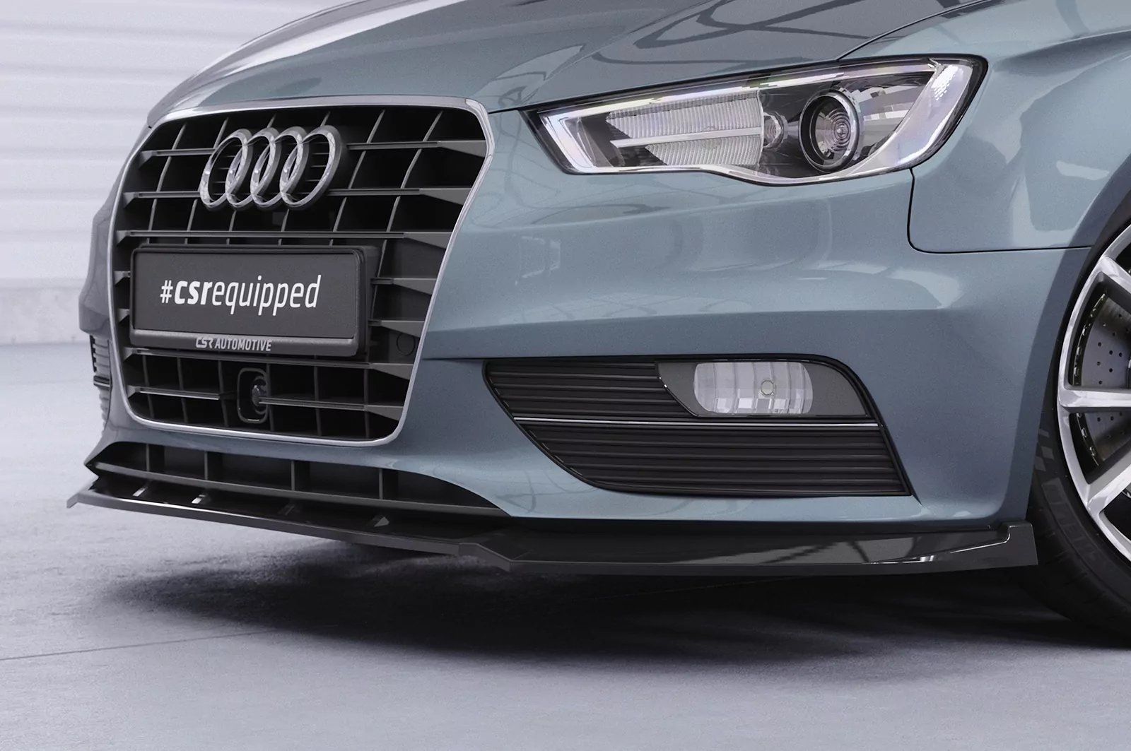 Cup-Spoilerlippe mit ABE für Audi A3 8V CSL870 Schwarz Strukturiert