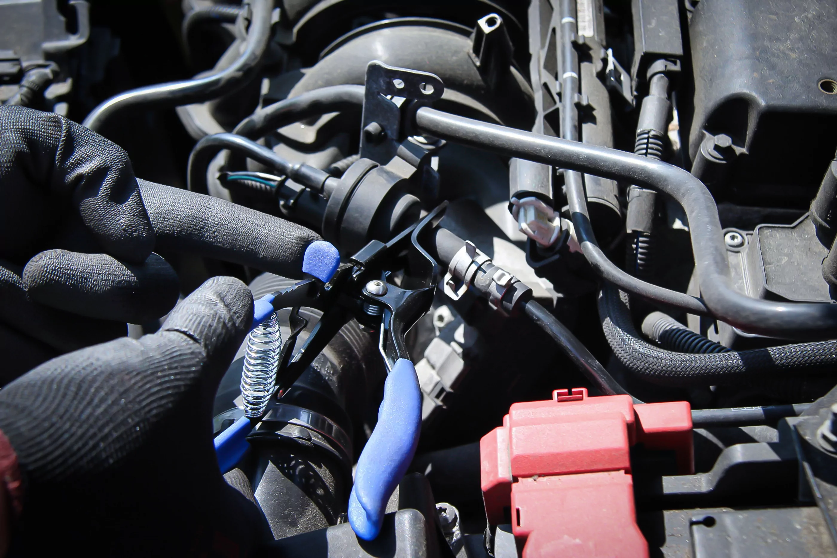 Schlauch-Abstreifzange | arretierbar | 202 mm