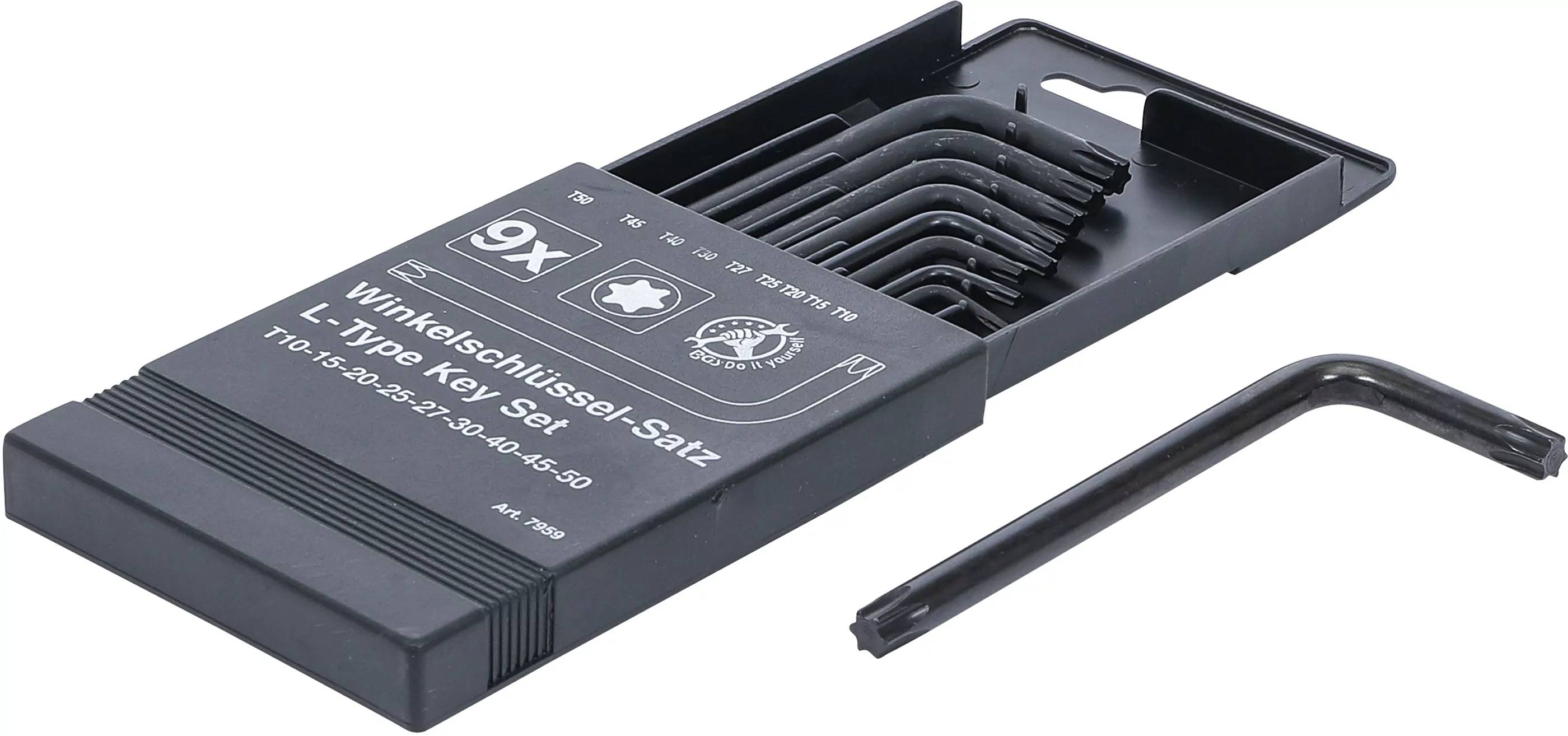 Winkelschlüssel-Satz | T-Profil (für Torx) T10 - T50 | 9-tlg.