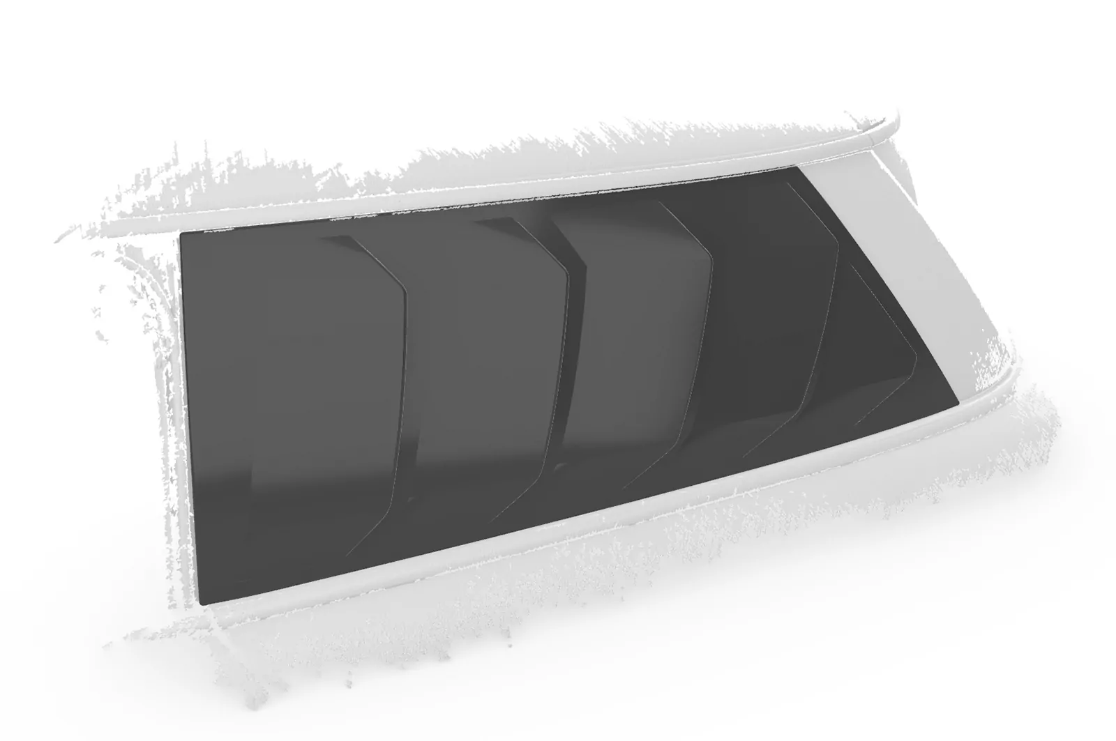 Seitenscheibenblenden für Mini F56 SSB009 Schwarz Strukturiert