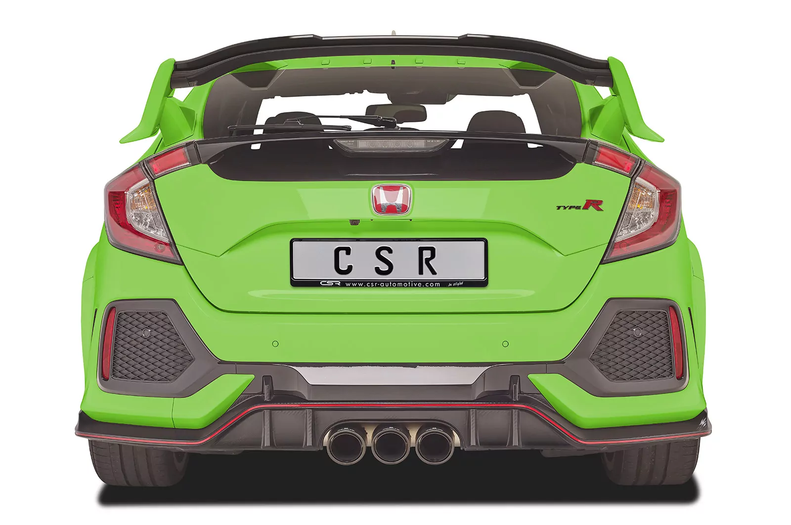 Heckflügel mit ABE für Honda Civic Type R FK8 Lackierfreundlich (schwarz matt)