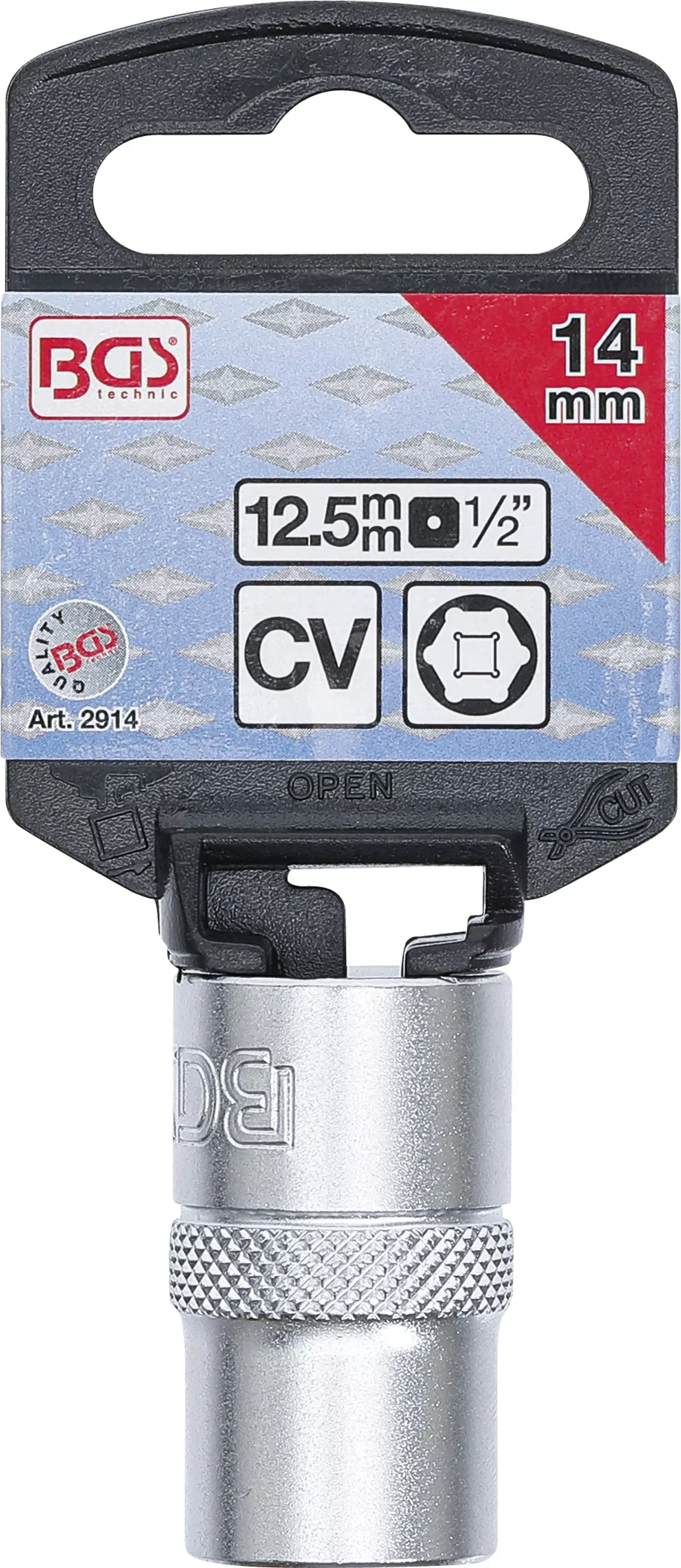 Steckschlüssel-Einsatz Sechskant | Antrieb Innenvierkant 12,5 mm (1/2") | SW 14 mm