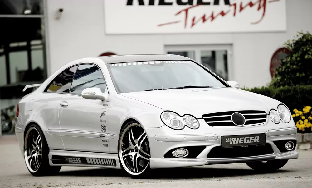Rieger Spoileransatz für Mercedes CLK (W209) - Cabrio 00.02-06.04 (bis Facelift / bis Modell 2005) carbon optik