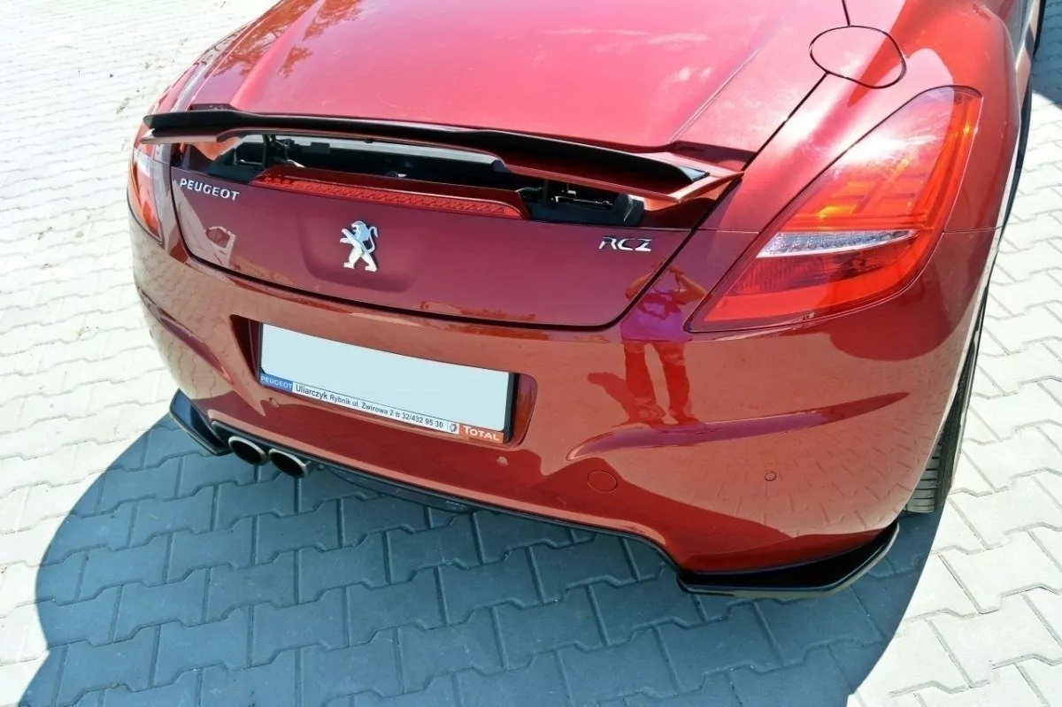 Heck Ansatz Flaps Diffusor Passend Für Diffusor Passend Für PEUGEOT RCZ Schwarz Hochglanz Schwarz Hochglanz