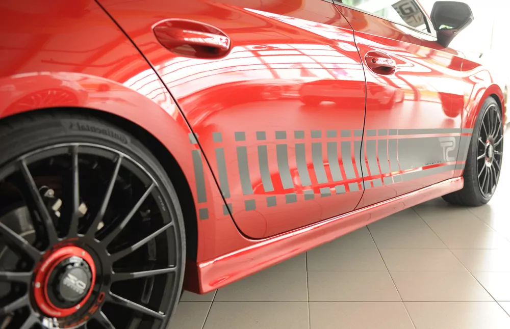 Rieger Seitenschweller rechts  (XS) matt schwarz für Seat Leon (KL) 5-tür. (ST/Sportstourer) 09.20-06.24 (bis Facelift)