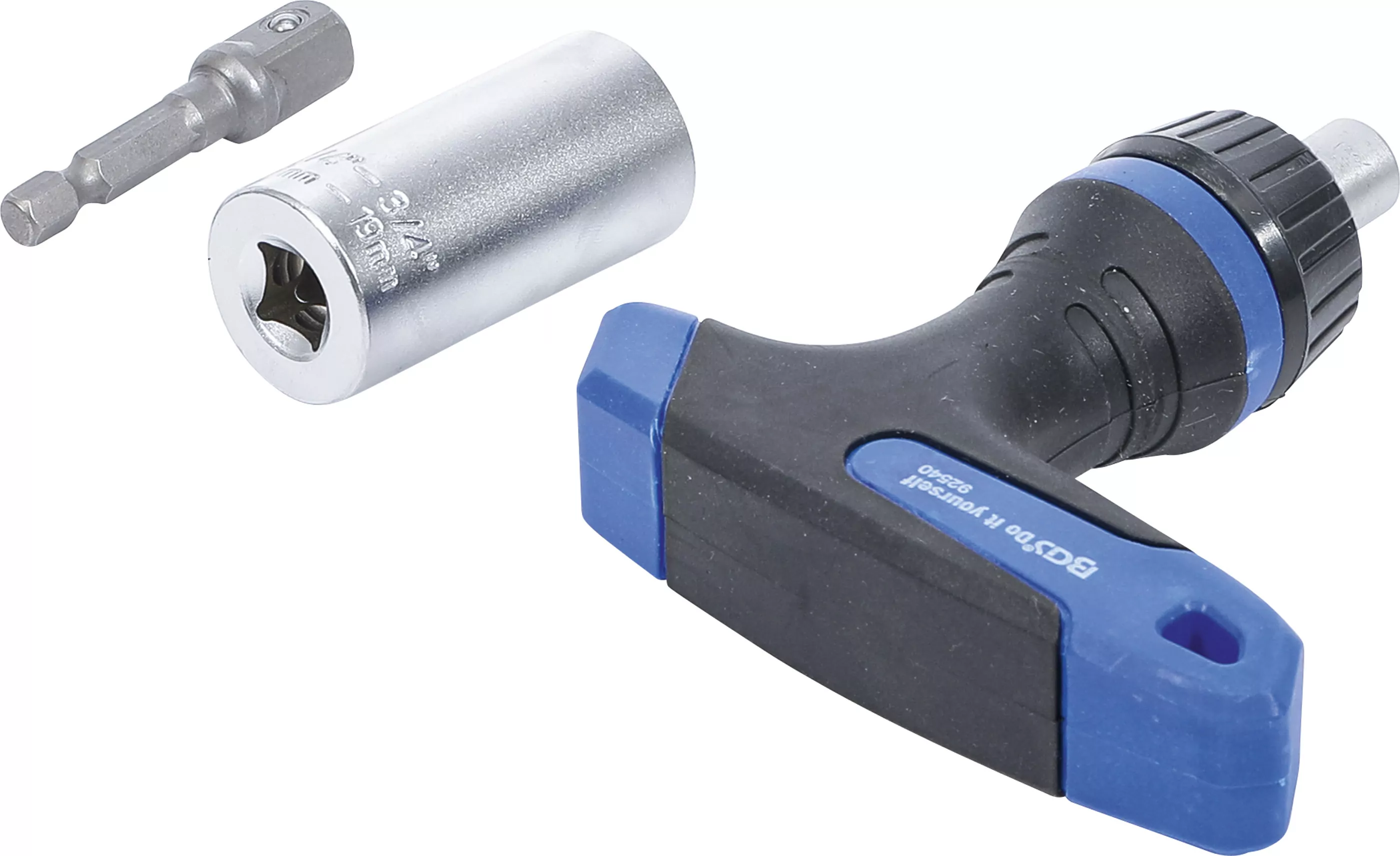 Multi-Einsatz mit Adapter-Satz | mit Ratschen-T-Griff, umschaltbar | 3-tlg.