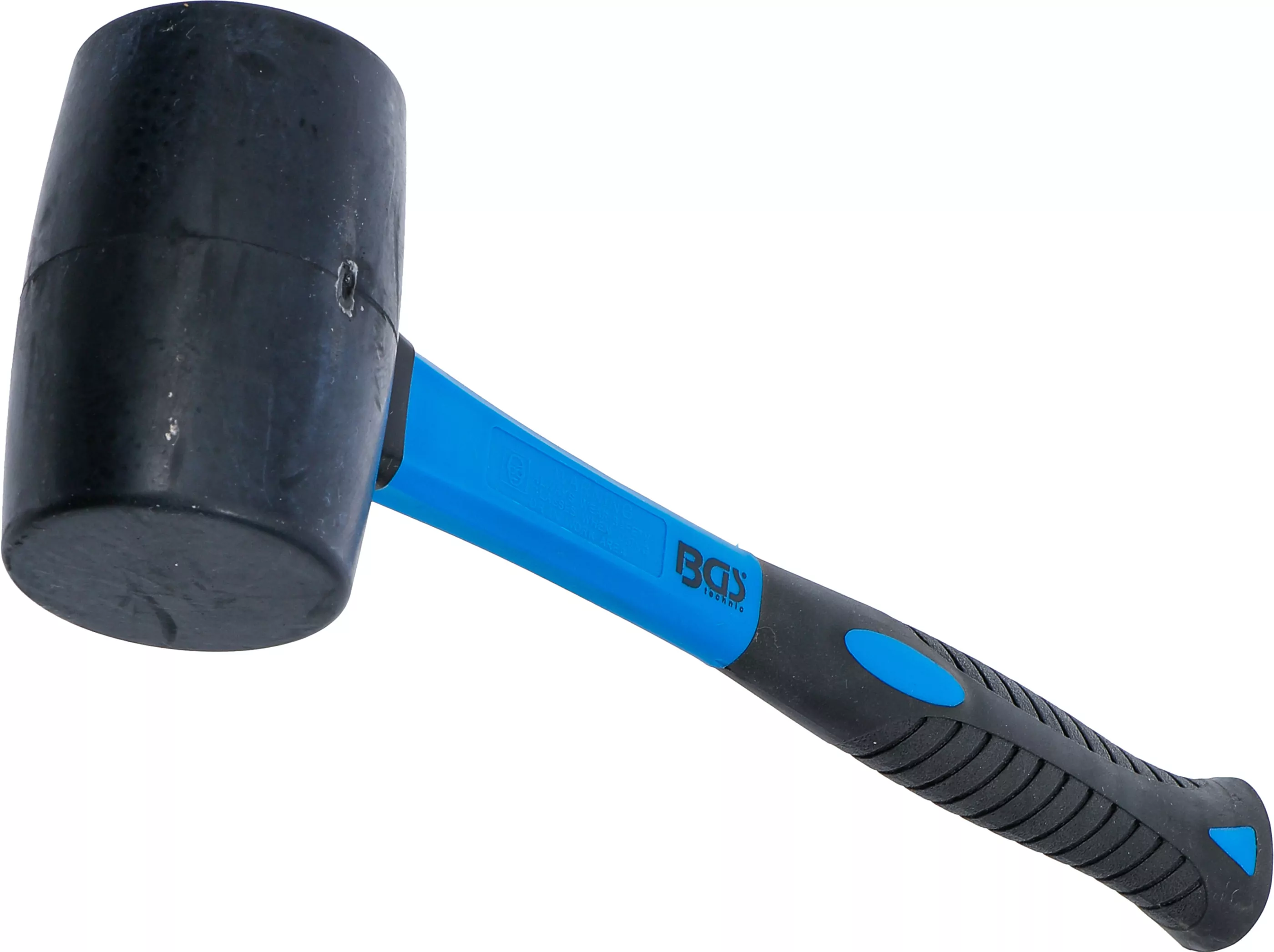 Gummihammer | Fiberglasstiel | schwarzer Kopf | Ø 60 mm | 500 g