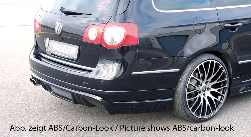 Rieger Heckschürzenansatz für VW Passat (3C) - Variant 03.05-07.10 (bis Facelift) carbon optik